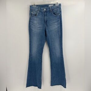 Ag Adriano Goldschmied Women's Light Blue Farrah mid rise Boot Cut Jeans size 26